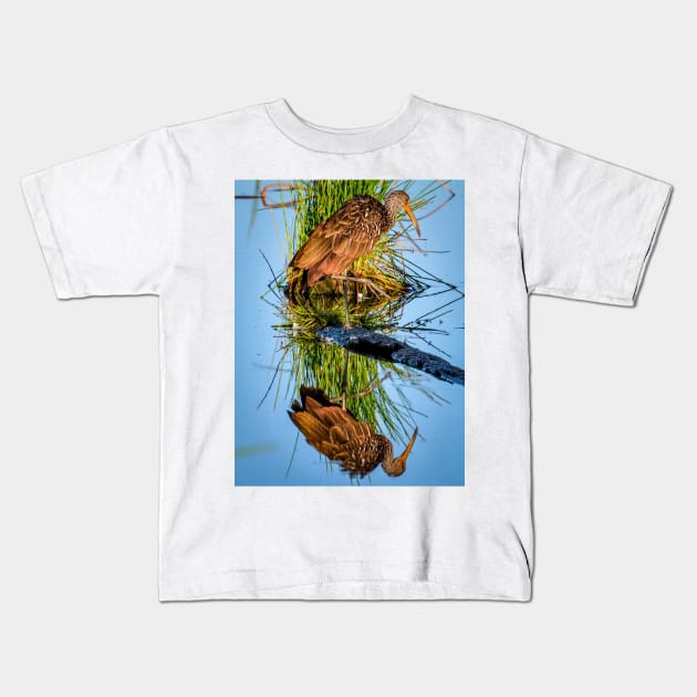 Brown Limpkin Kids T-Shirt by cbernstein